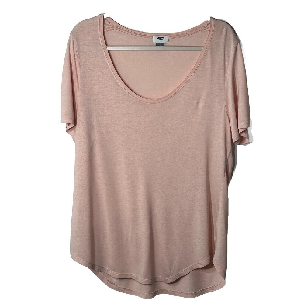 Old Navy T-Shirt Size LG Pinky Promise Relaxed Short Sleeve Rayon Top